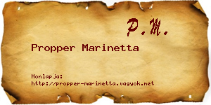 Propper Marinetta névjegykártya
